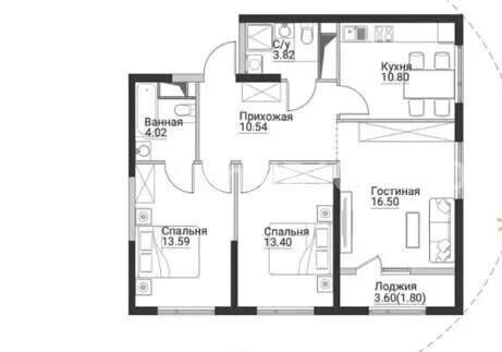 Продажа 3-комнатной квартиры, 74.79 м² - Продажа квартир в Алатауском р-не Алматы - страница 3 фото 1 из 1