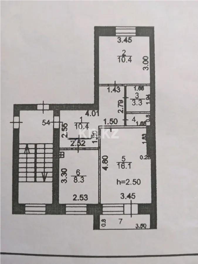 Продажа 2-комнатной квартиры, 50 м², мкр-н 23, дом  1 - Продажа квартир в Караганде фото 1 из 1