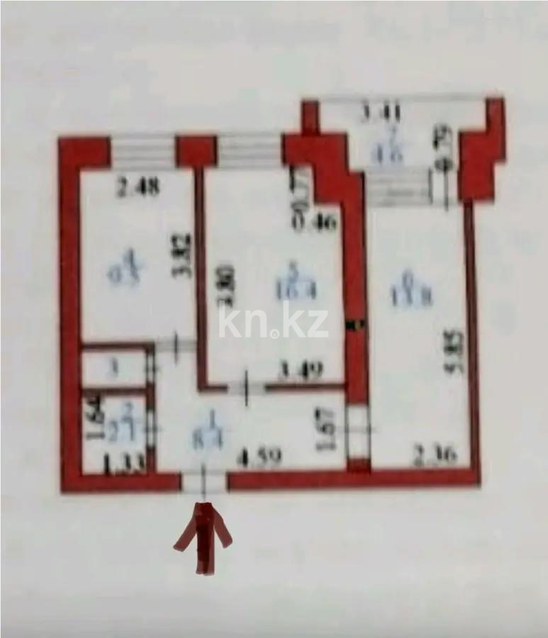 Продажа 2-комнатной квартиры, 54 м², ул. Жубанова, дом  23 - Продажа квартир в Астане фото 5 из 5