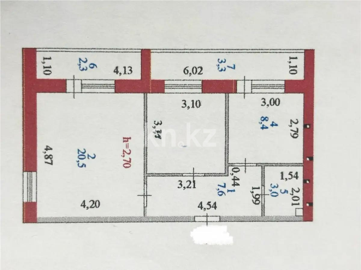 Продажа 2-комнатной квартиры, 55.1 м², ул. Байтурсынова, дом  39/1 - Продажа  двухкомнатных квартир в Астане без посредников фото 6 из 6