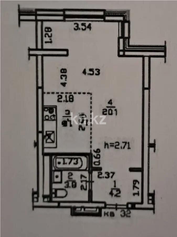 Продажа 1-комнатной квартиры, 34.2 м² в Алматы