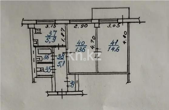 Продажа 2-комнатной квартиры, 44.5 м² - Продажа квартир в Турксибском р-не Алматы фото 6 из 6
