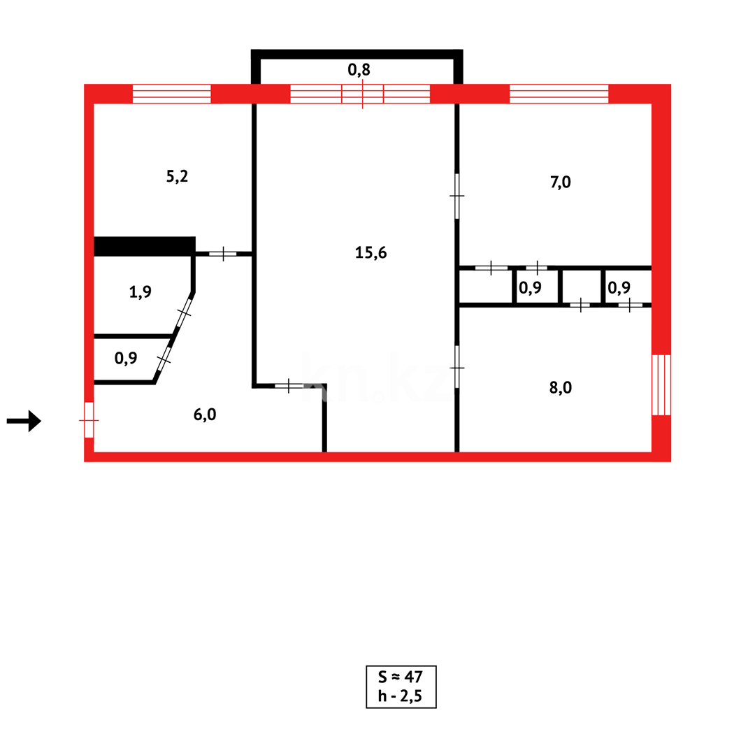 Продажа 3-комнатной квартиры, 47 м² - Продажа земельных участков в Актау фото 8 из 8