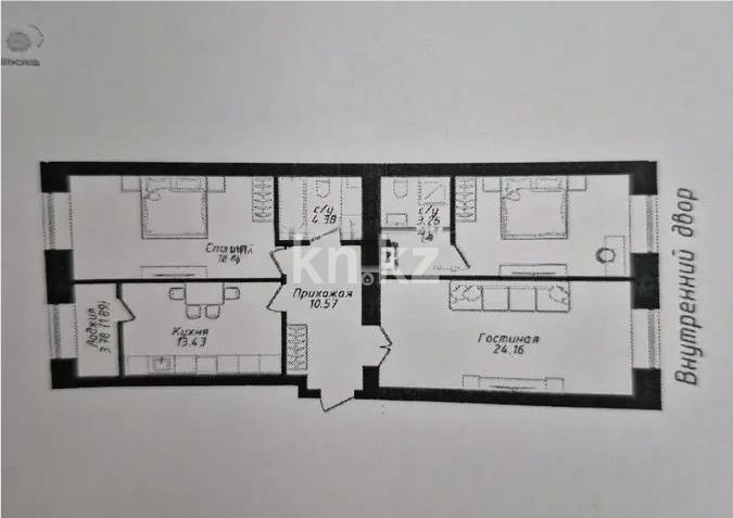 Продажа 3-комнатной квартиры, 95.13 м² - Продажа квартир в Казахстане - страница 29 фото 1 из 1