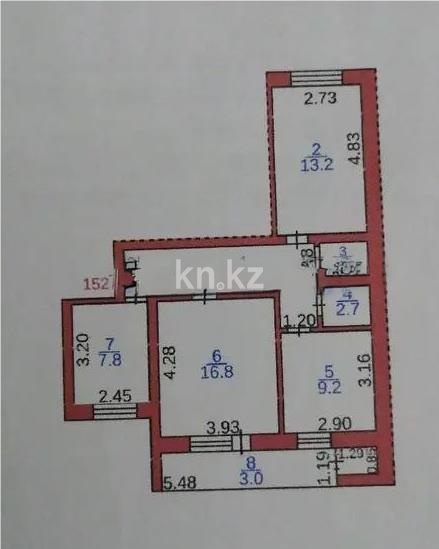Продажа 3-комнатной квартиры, 64 м² - Продажа трехкомнатных квартир в Караганде фото 1 из 1