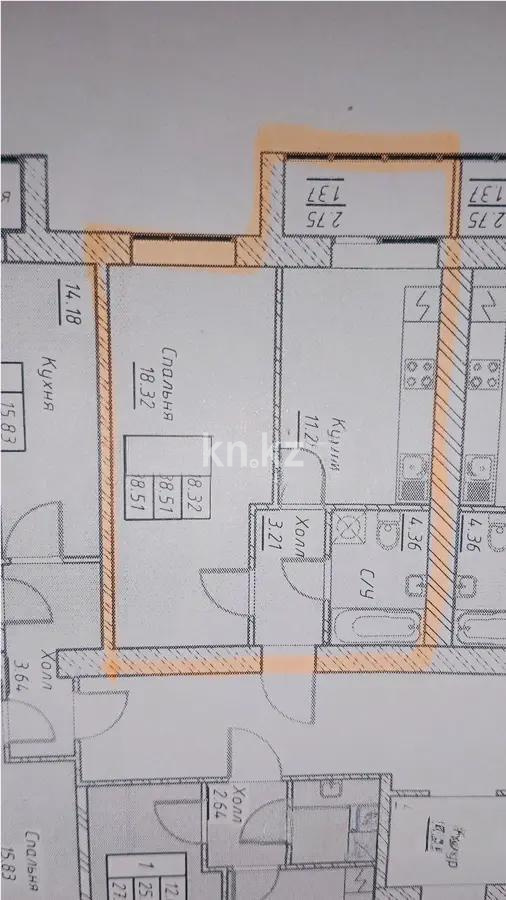 Продажа 1-комнатной квартиры, 38.51 м², ул. Тынышбайулы, дом  6 стр в Астане - фото 3