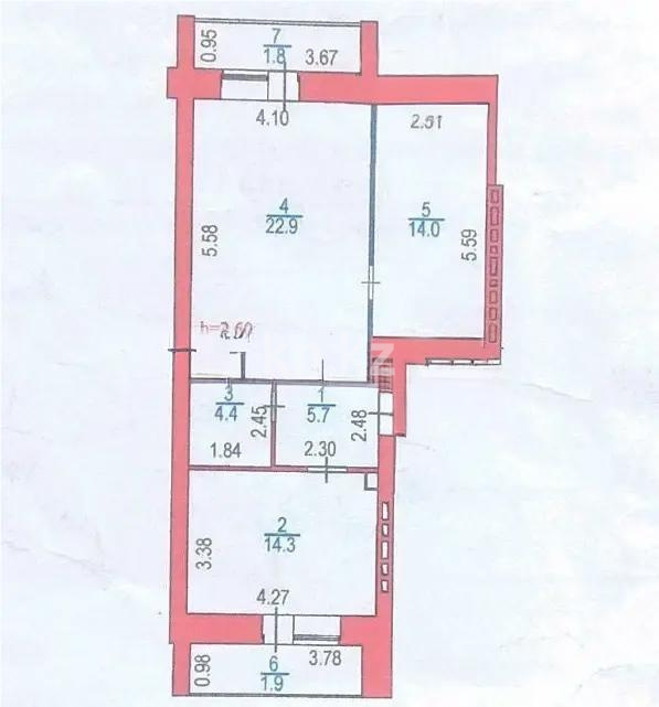 Продажа 2-комнатной квартиры, 65 м², ул. Серкебаева, дом  25 - Продажа квартир в Казахстане фото 1 из 1