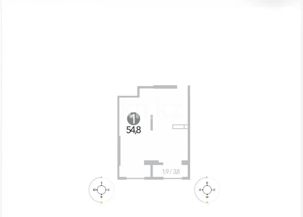 Продажа 2-комнатной квартиры, 55 м² в Алматы