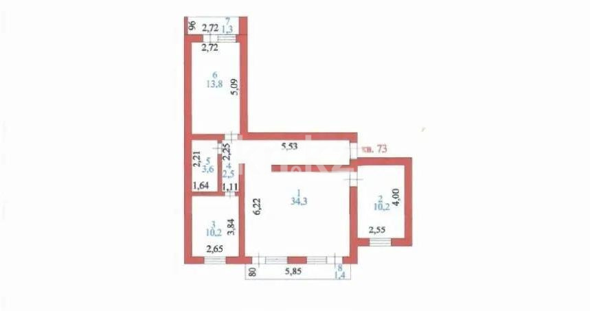 Продажа 3-комнатной квартиры, 77 м² в Астане - фото 6