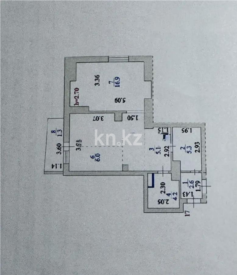 Продажа 2-комнатной квартиры, 53.6 м² - Продажа квартир-студий в Астане - страница 2 фото 4 из 4
