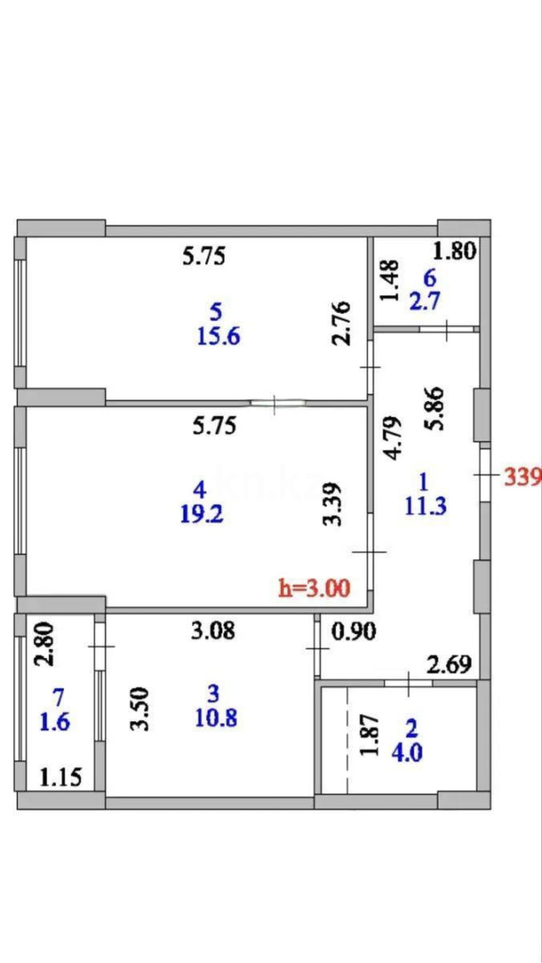 Продажа 2-комнатной квартиры, 65.2 м² в Астане - фото 4