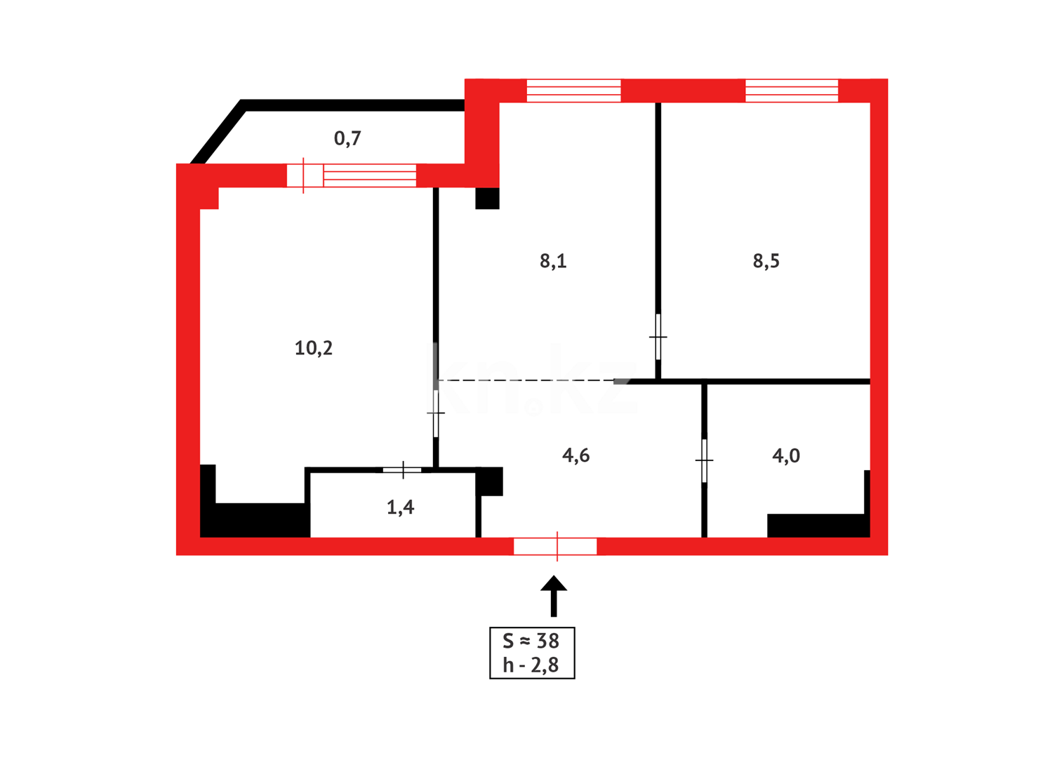 Продажа 2-комнатной квартиры, 37.5 м², ул. Баглановой в Астане - фото 10