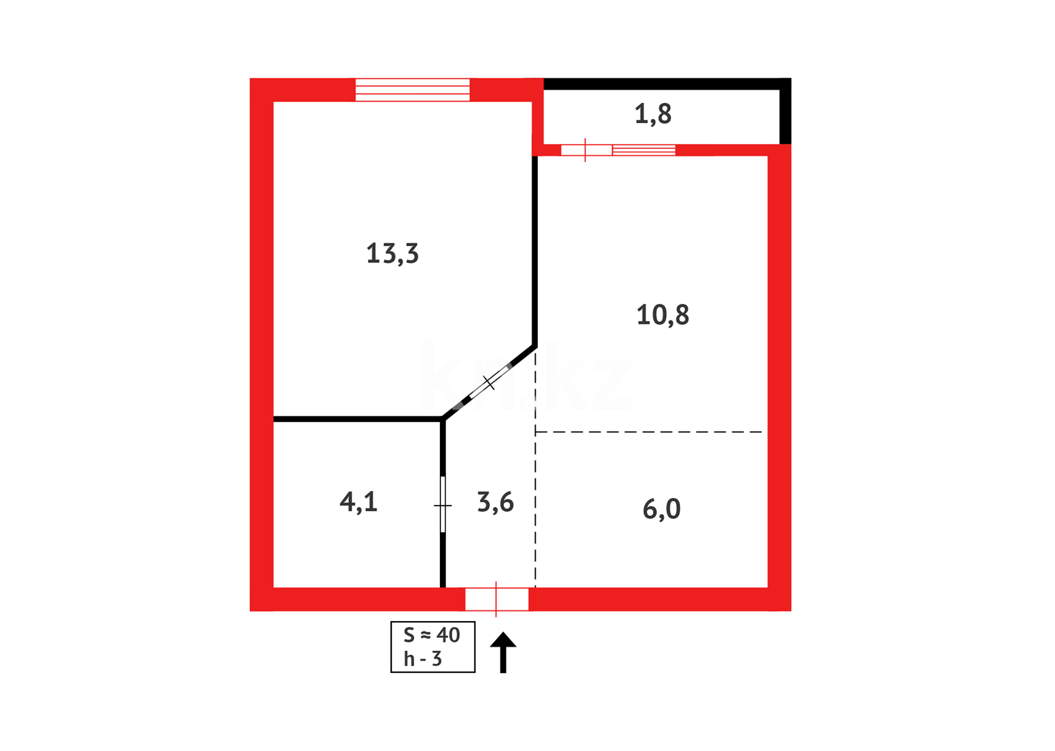 Продажа 2-комнатной квартиры, 39 м² в Караганде - фото 18