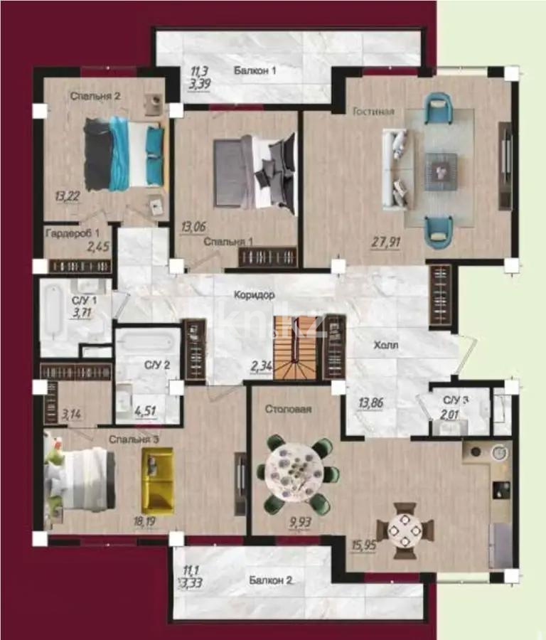 Продажа 4-комнатной квартиры, 149 м², ул. Салыкова, дом  40 - Продажа квартир в Алматы фото 1 из 1