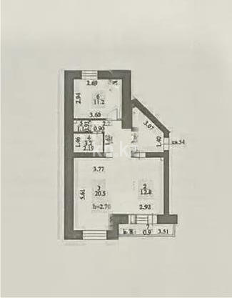 Продажа 2-комнатной квартиры, 62.1 м², пр. Кошкарбаева, дом  42/1 стр в Астане