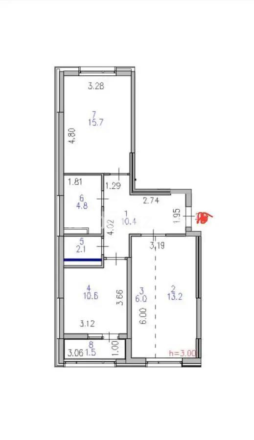 Продажа 3-комнатной квартиры, 65 м², ул. Е-429, дом  14 в Астане - фото 5