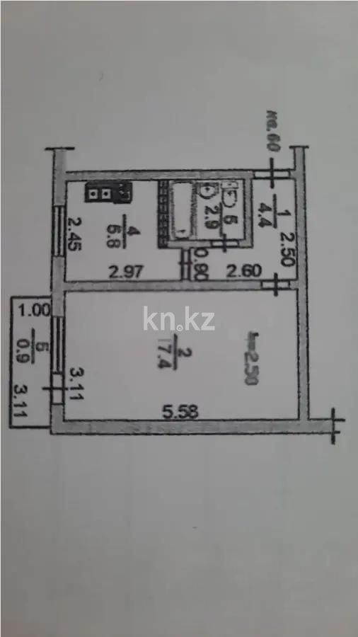 Продажа 1-комнатной квартиры, 28.6 м², ул. Аносова, дом  44 - Продажа квартир в Алматы фото 1 из 1