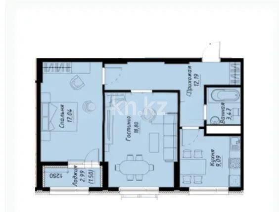 Продажа 2-комнатной квартиры, 63.65 м², ул. Е-430, дом  1 стр - Продажа  двухкомнатных квартир в новостройках Астаны без посредников с фото фото 1 из 1