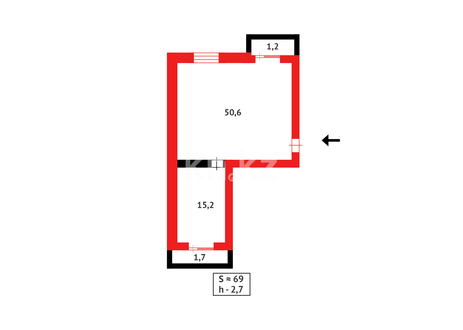 Продажа 2-комнатной квартиры, 68 м² - Продажа квартир в Казахстане - страница 15 фото 5 из 5