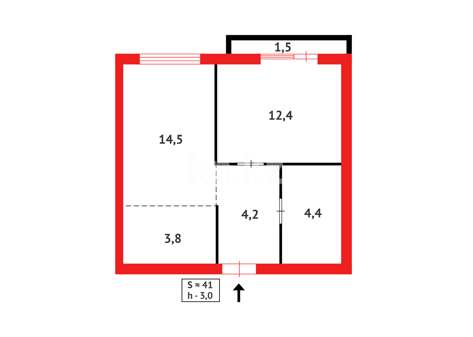 Продажа 2-комнатной квартиры, 40 м² в Караганде - фото 14