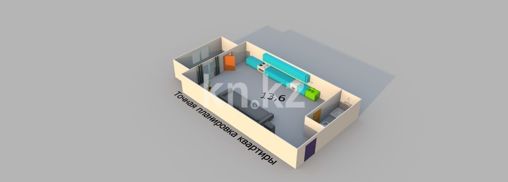Продажа 1-комнатной квартиры, 13.6 м² в Алматы - фото 8