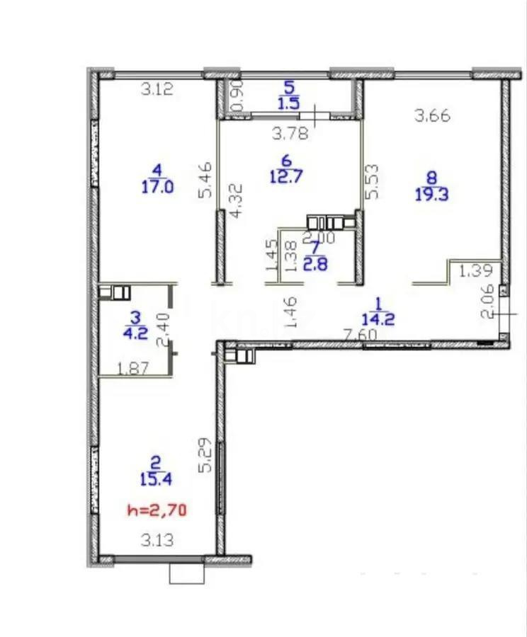 Продажа 3-комнатной квартиры, 88 м² - Продажа трехкомнатных квартир в Алматы - страница 12 фото 1 из 1