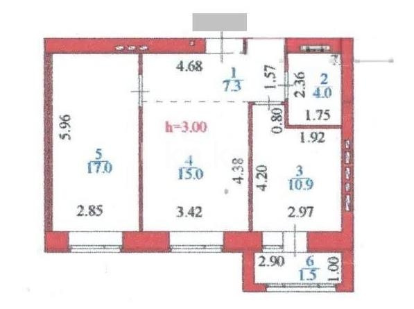 Продажа 2-комнатной квартиры, 56.5 м² - Продажа двухкомнатных квартир от собственников в Казахстане фото 4 из 4