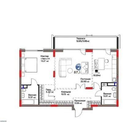 Продажа 2-комнатной квартиры, 87 м² - Продажа квартир в Астане - страница 49 фото 1 из 1
