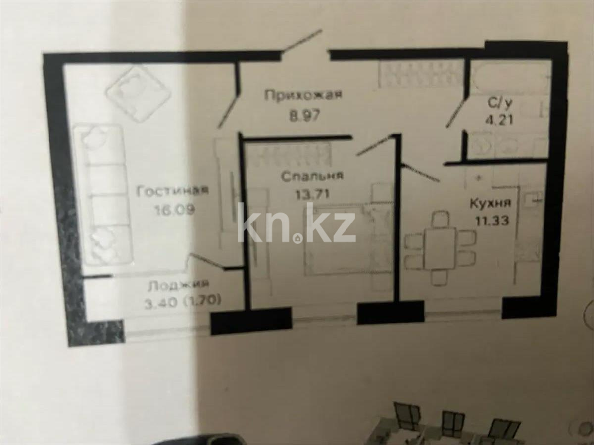 Продажа 2-комнатной квартиры, 58 м², ул. Панфилова, дом  85 в Астане