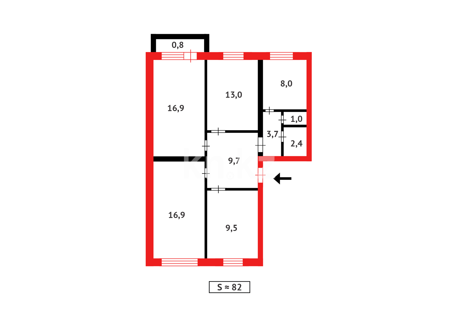Продажа 4-комнатной квартиры, 81 м² в Абае - фото 5