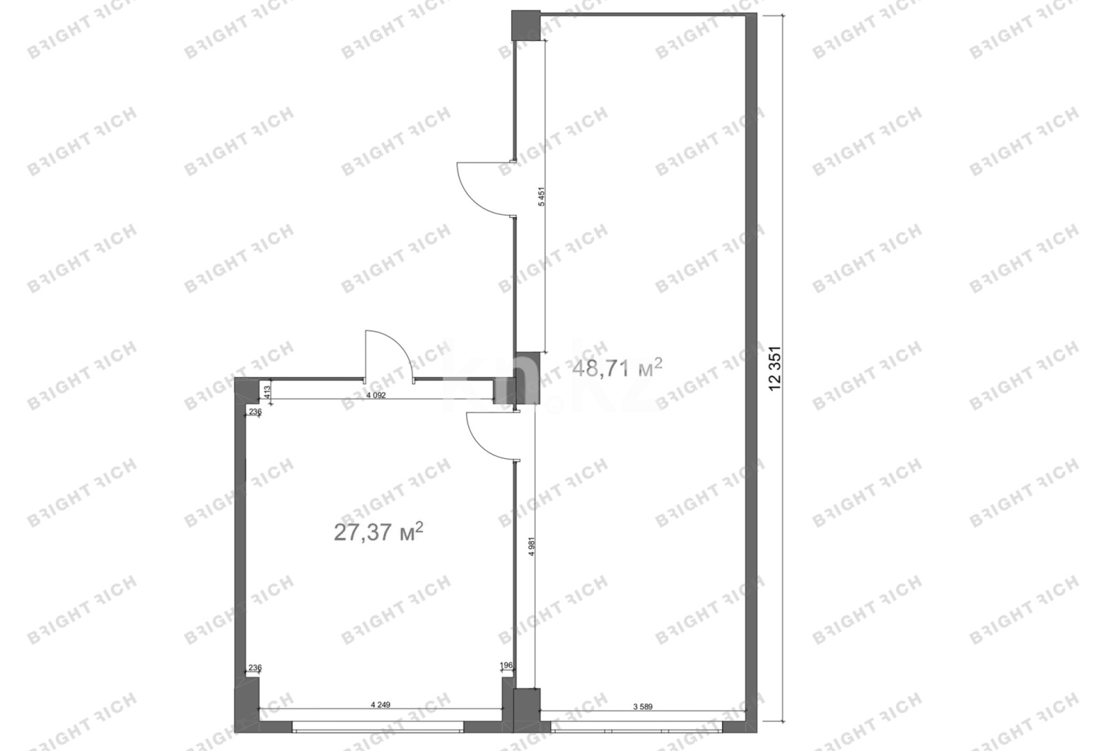 Аренда , Достык, дом  210 - пр. Аль-Фараби - Аренда офисных и торговых помещений в Алматы фото 9 из 12