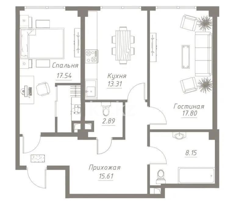Продажа 3-комнатной квартиры, 78 м² в Алматы