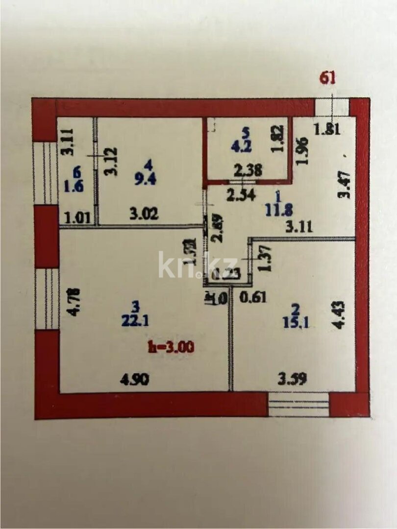 Продажа 2-комнатной квартиры, 64.2 м² в Астане - фото 3