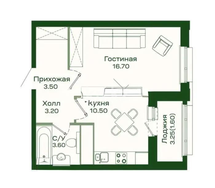Продажа 1-комнатной квартиры, 37.1 м², ул. Шаймерденова, дом  4/1 - Продажа квартир в новостройках Астаны с фото фото 1 из 1