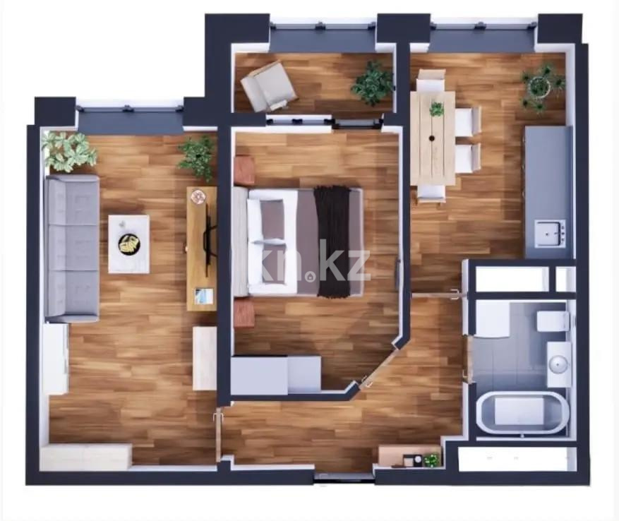 Продажа 2-комнатной квартиры, 50.7 м² в Алматы - фото 4