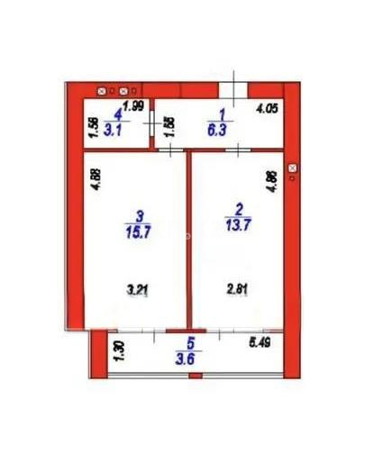 Продажа 1-комнатной квартиры, 42.6 м² в Астане