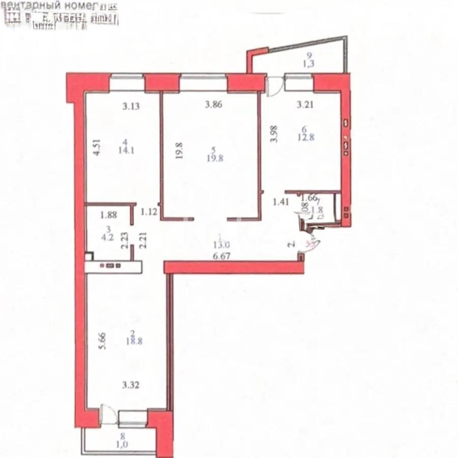 Продажа 3-комнатной квартиры, 86.8 м² в Астане - фото 8