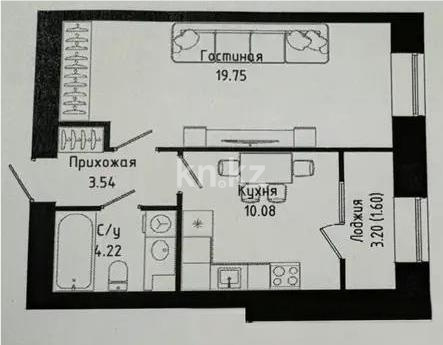 Продажа 1-комнатной квартиры, 39.2 м², ул. Нажимеденова, дом  30/1 в Астане