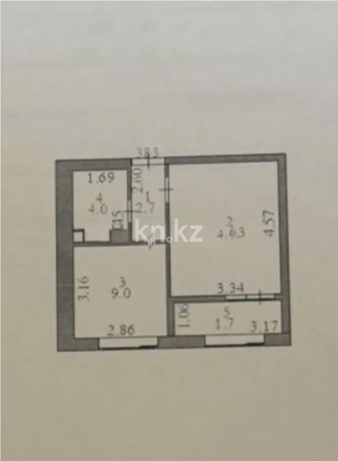 Продажа 1-комнатной квартиры, 33.5 м² в Астане