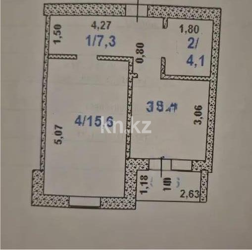 Продажа 1-комнатной квартиры, 37.8 м² в Астане