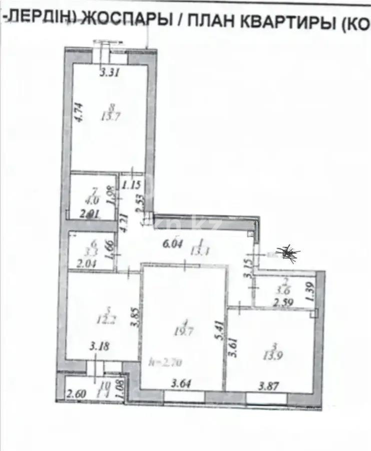 Продажа 3-комнатной квартиры, 90 м² в Астане