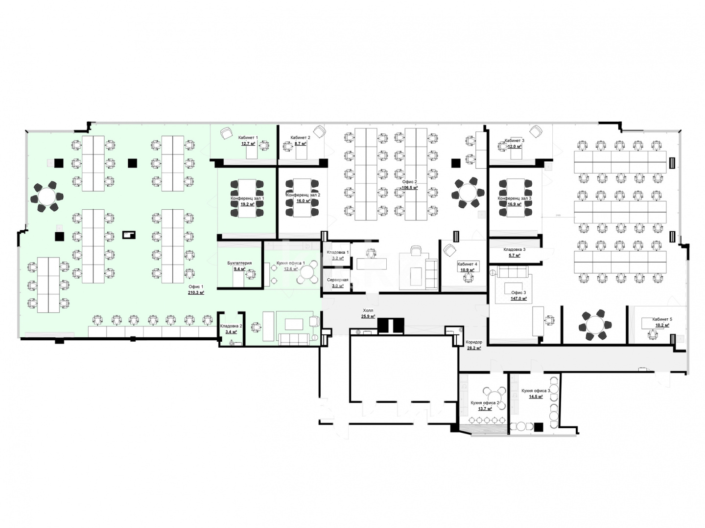 Аренда , ул. Наурызбай батыра, дом  17а - Аренда офисных и торговых помещений в Алматы фото 11 из 11