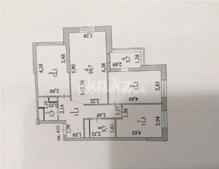 Продажа 3-комнатной квартиры, 78 м², ул. Шаймерденова - Продажа квартир в Астане фото 18 из 18
