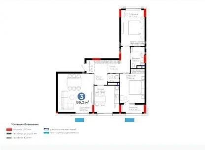 Продажа 3-комнатной квартиры, 89 м², ул. Бухар жырау, дом  57/6 - Продажа квартир в Казахстане фото 1 из 1