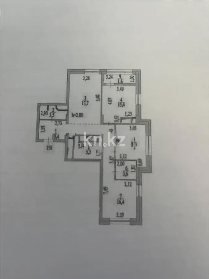 Продажа 3-комнатной квартиры, 86.2 м², пр. Мангилик Ел, дом  66/1 - Продажа  трехкомнатных квартир в Астане с фото фото 4 из 4