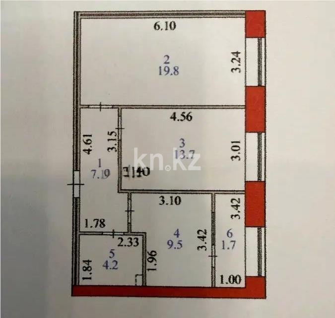 Продажа 2-комнатной квартиры, 56.27 м² в Астане - фото 7