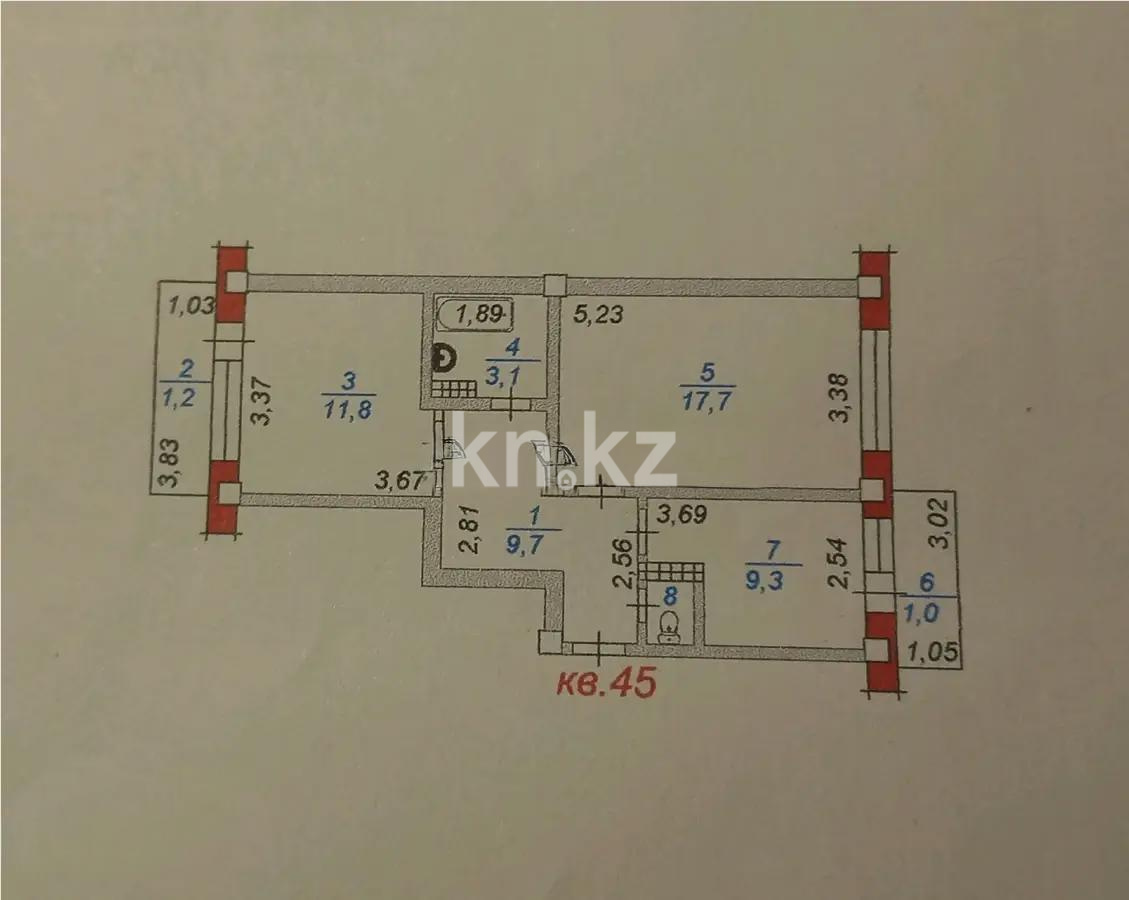 Продажа 2-комнатной квартиры, 53 м² - Недвижимость в Казахстане - страница 25 фото 6 из 6