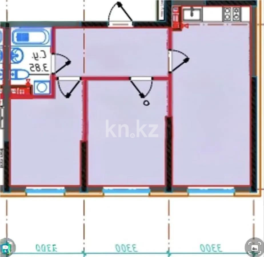 Продажа 2-комнатной квартиры, 50.9 м² - Продажа квартир в Турксибском р-не Алматы - страница 5 фото 1 из 1