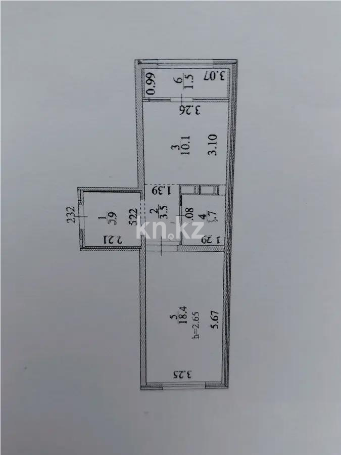 Продажа 2-комнатной квартиры, 42.1 м², ул. Хусейна бен Талала, дом  41 в Астане