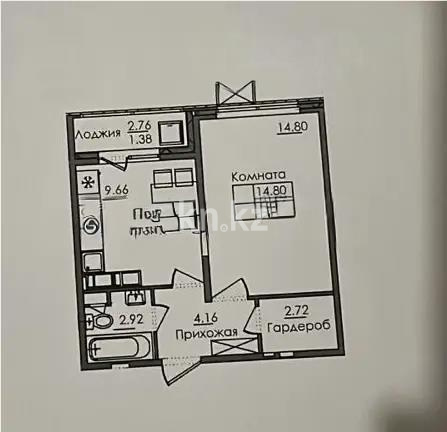Продажа 1-комнатной квартиры, 35.64 м² - Продажа однокомнатных квартир в Астане - страница 82 фото 1 из 1
